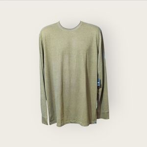 NWT Eddie Bauer Heavyweight Legend Lt. Brown Heather Long Sleeve Tee ~sz Tall XL